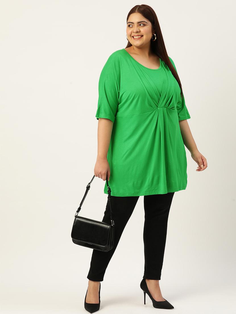 women's a line round neck top - 19874952 - Standard Image - 3