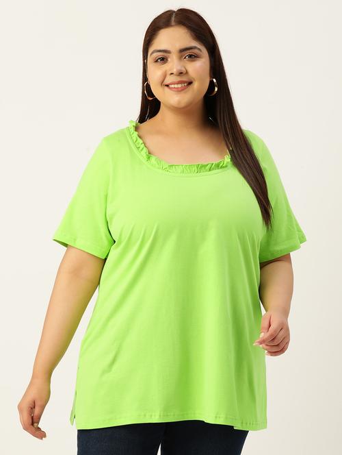 women's straight round neck top - 19874958 - Standard Image - 0