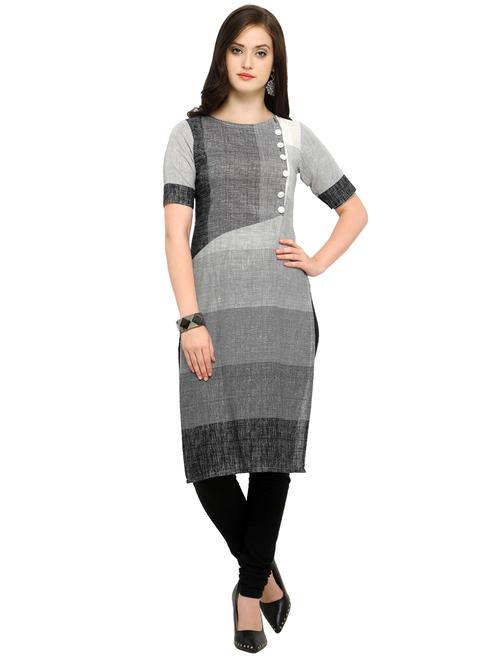 women cotton blend straight kurta - 19875305 - Standard Image - 0