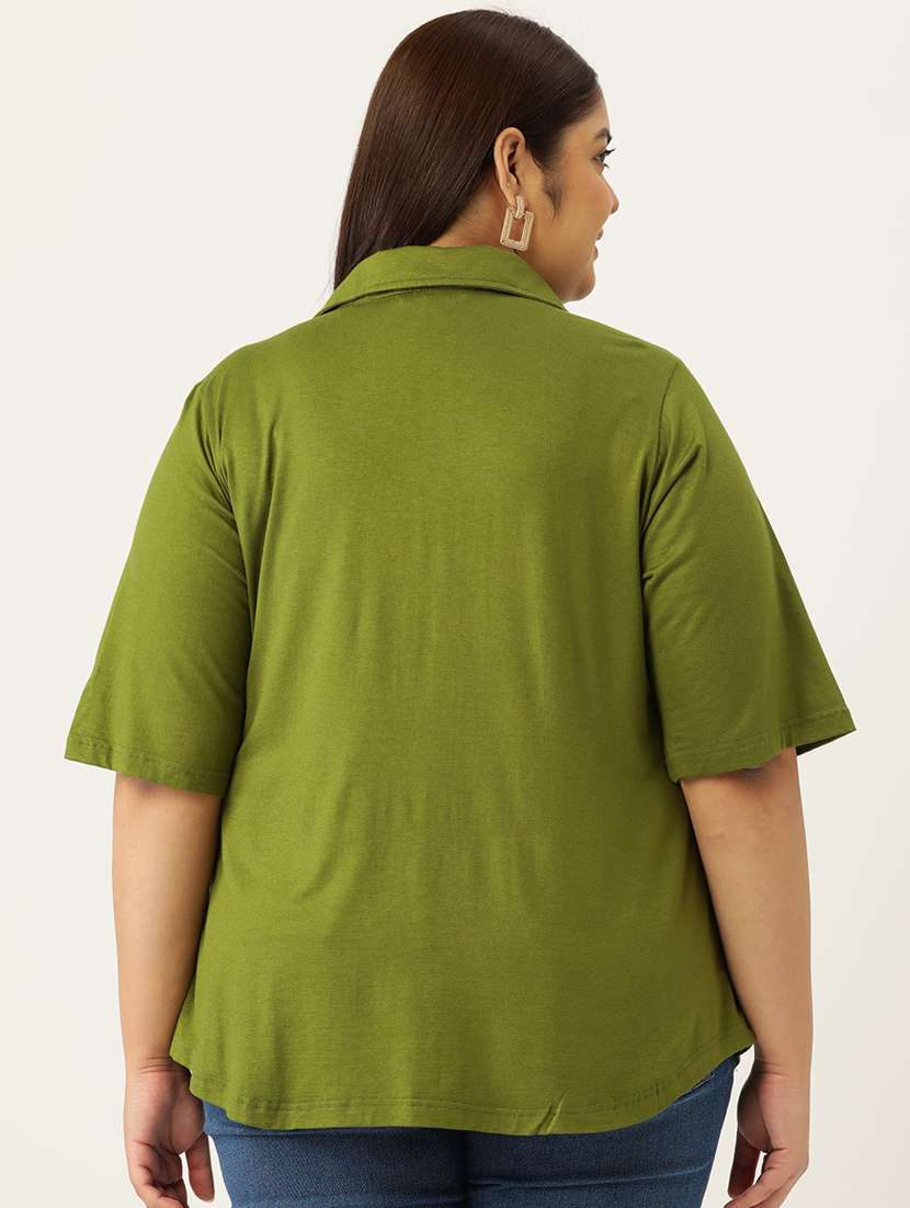 Women's Straight Collared Top