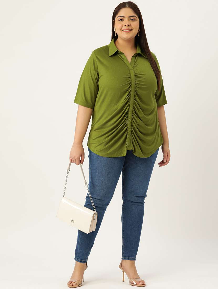 Women's Straight Collared Top