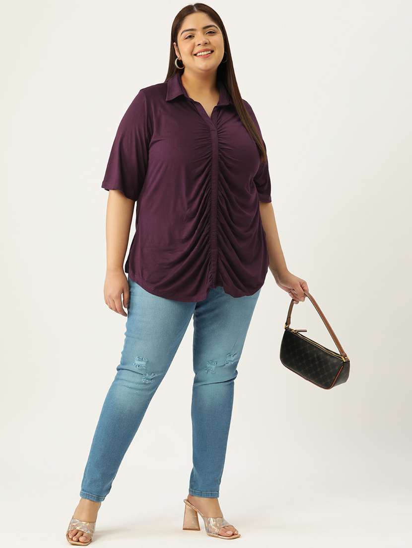 women's straight collared top - 19876340 -  Standard Image - 3