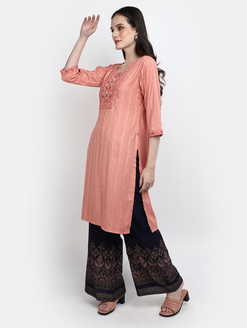 women's straight kurta - 19876586 - Standard Image - 3