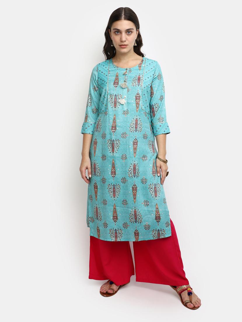 women's straight kurta - 19876587 - Standard Image - 3