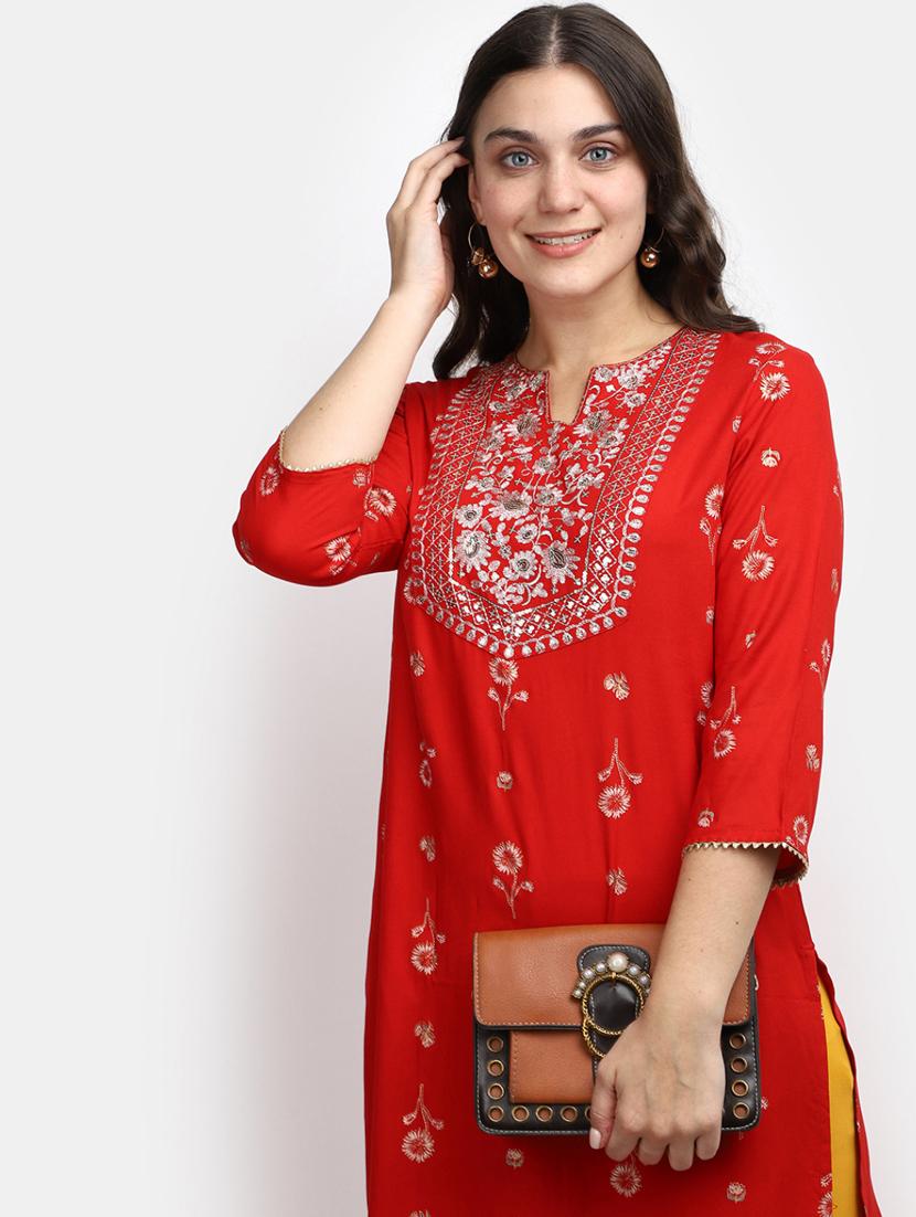 women's straight kurta - 19876598 - Standard Image - 5