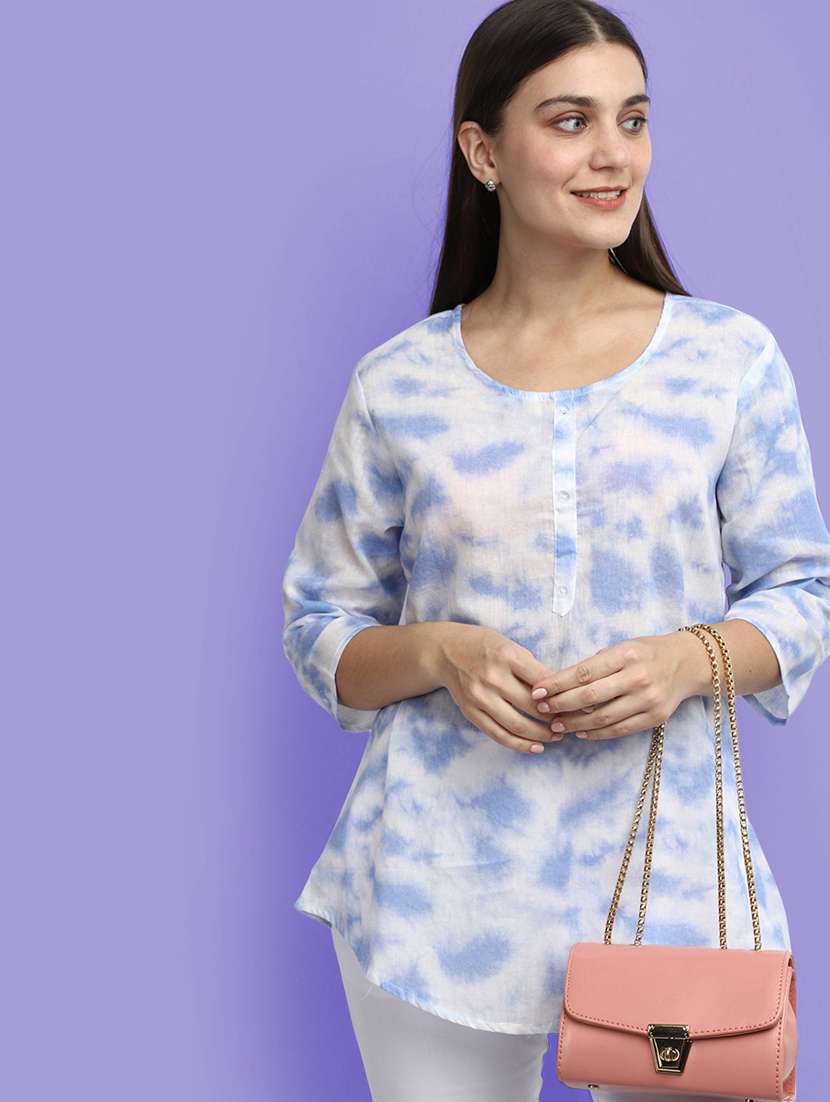printed cotton straight kurti - 19876639 -  Standard Image - 5