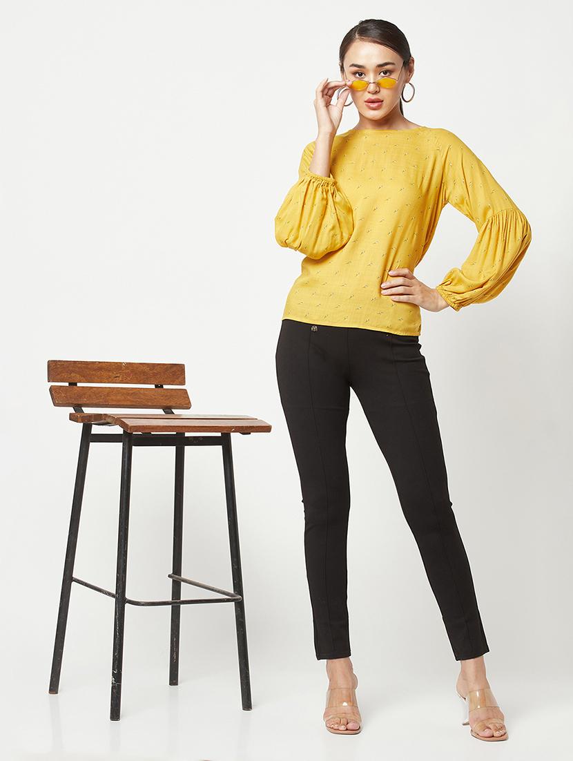 women's straight round neck top - 19878255 - Standard Image - 3