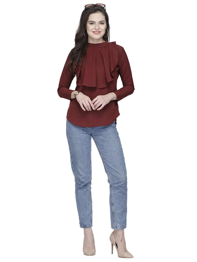 women's layered high neck top - 19878398 -  Standard Image - 3