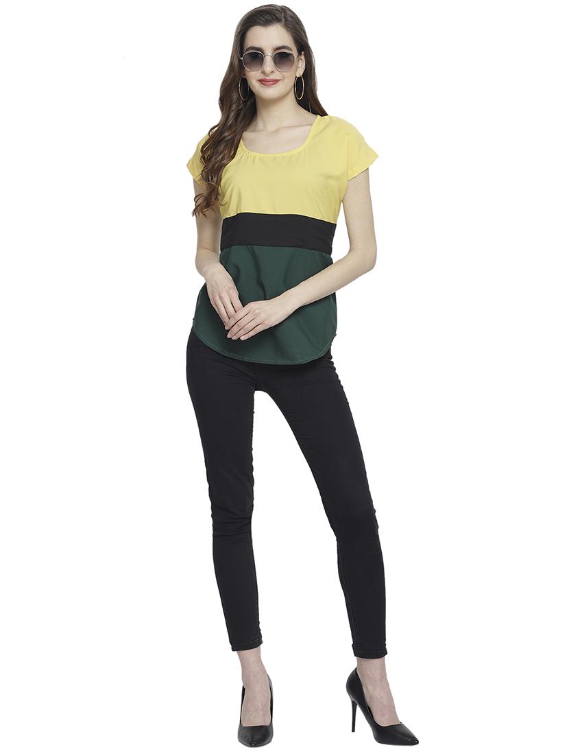 women's straight scoop neck top - 19878409 - Standard Image - 3