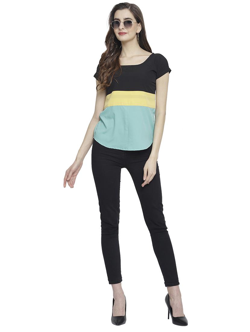 women's straight scoop neck top - 19878417 - Standard Image - 3