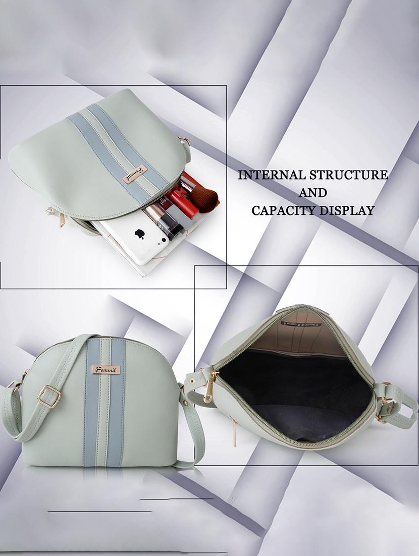 green leatherette (pu) sling bag - 19878818 - Standard Image - 3
