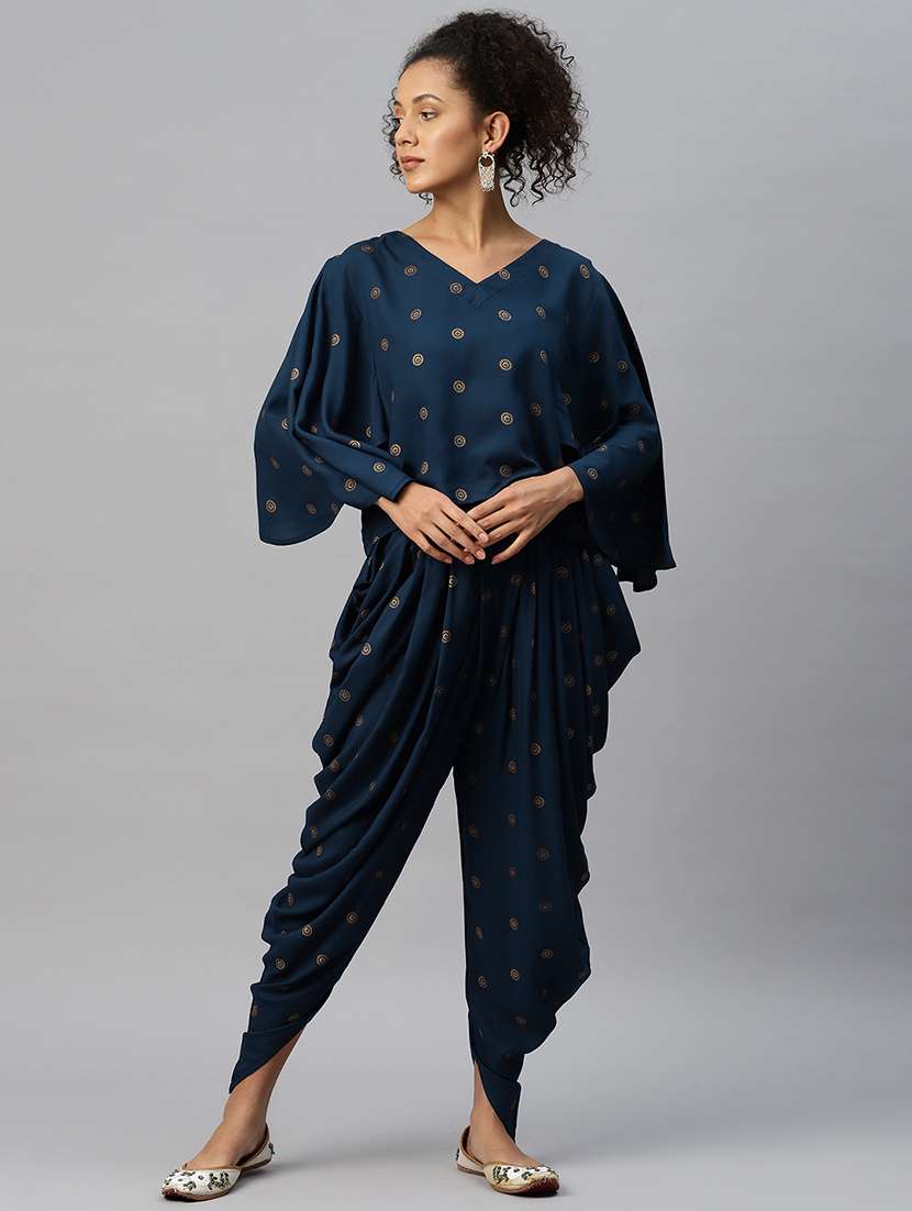 printed top and trouser set