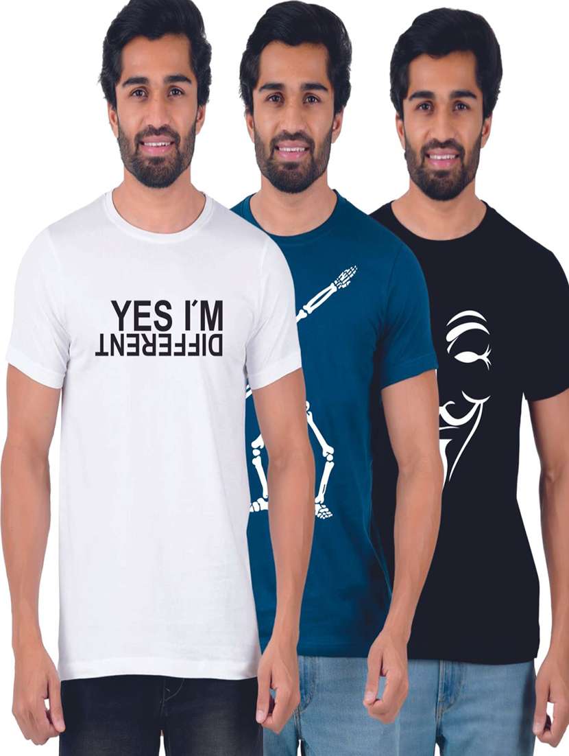 round neck printed t-shirts combo