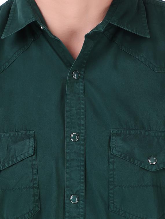 mens solid casual shirt - 19889556 - Standard Image - 3