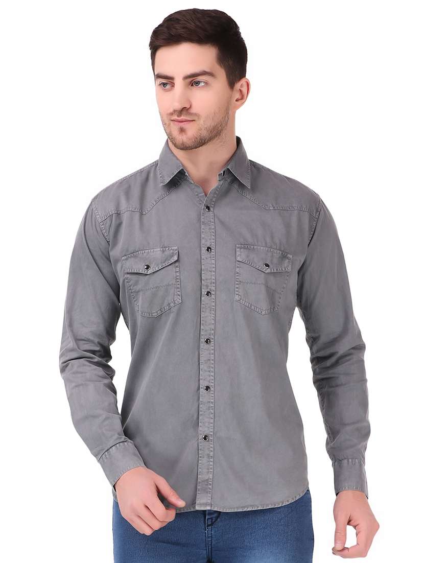 mens solid casual shirt