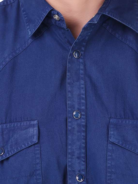 mens solid casual shirt - 19889558 -  Standard Image - 3