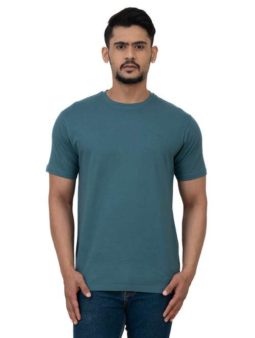 round neck solid cotton t-shirt - 19889770 - Standard Image - 0