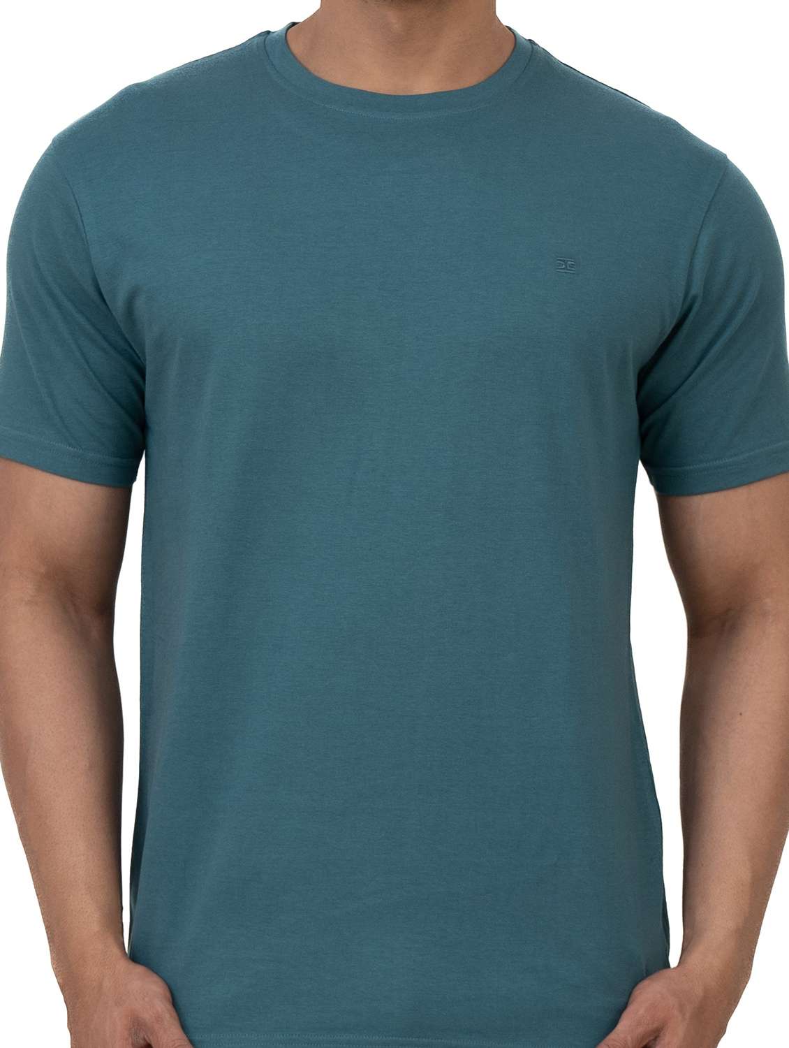 round neck solid cotton t-shirt - 19889770 - Standard Image - 3
