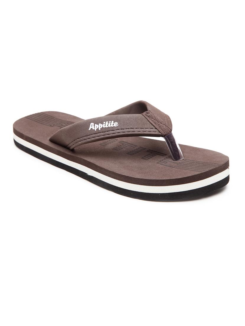 brown slip on flip flop - 19891645 -  Zoom Image - 0