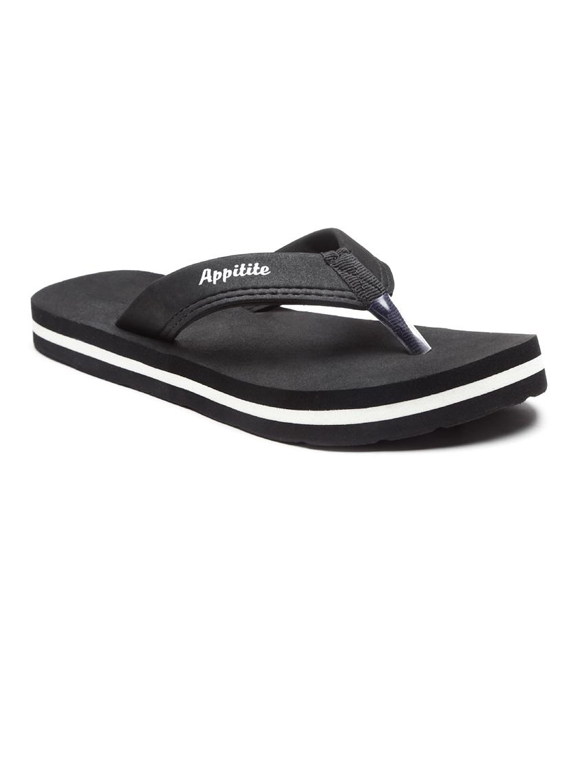 black slip on flip flop - 19891647 -  Zoom Image - 0