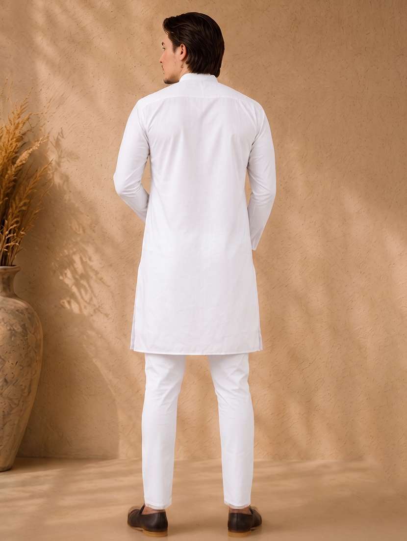Pack Of 2 Multi Colored Solid Kurta Pyjama Set - 19892494 -  Standard Image - 5