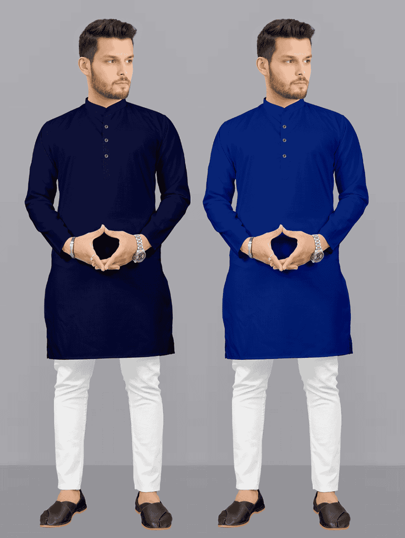pack of 2 solid kurta pyjama sets - 19892714 - Zoom Image - 0