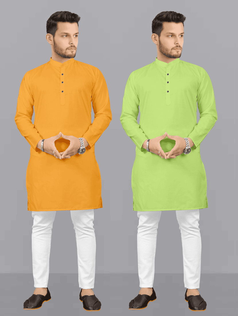 pack of 2 solid kurta pyjama sets - 19892754 - Zoom Image - 0
