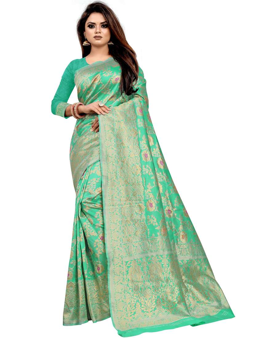 women's banarasi saree with blouse - 19896487 - Zoom Image - 0