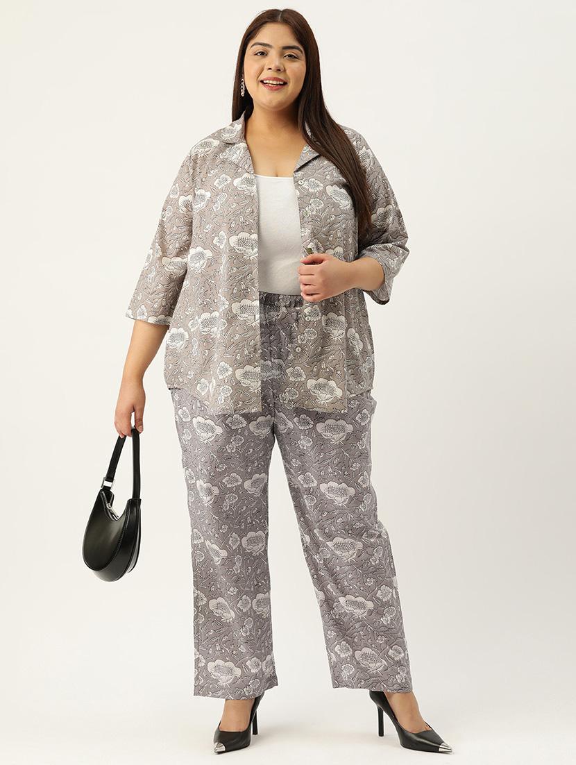 women printed flat front wide leg trouser - 19896871 - Standard Image - 3