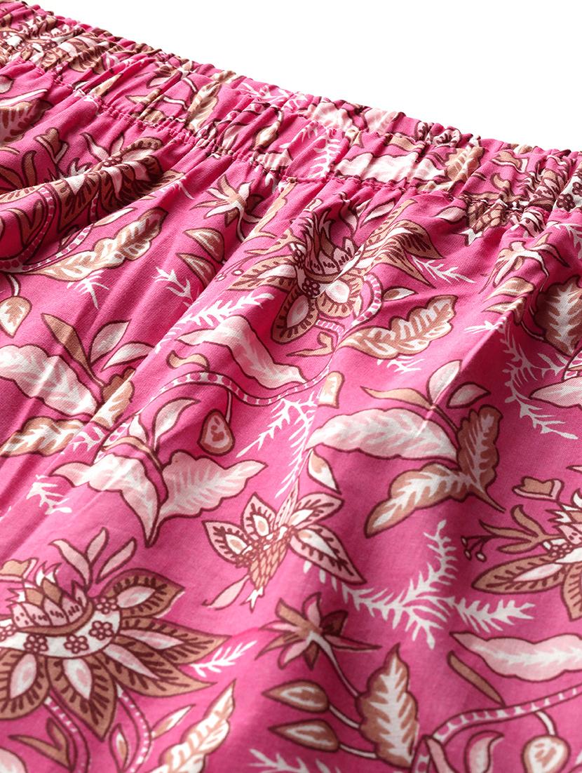 women printed flat front wide leg trouser - 19896874 - Standard Image - 5