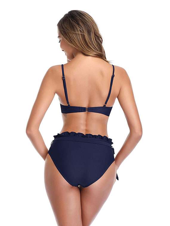 navy blue poly spandex bikini - 19896993 - Standard Image - 3
