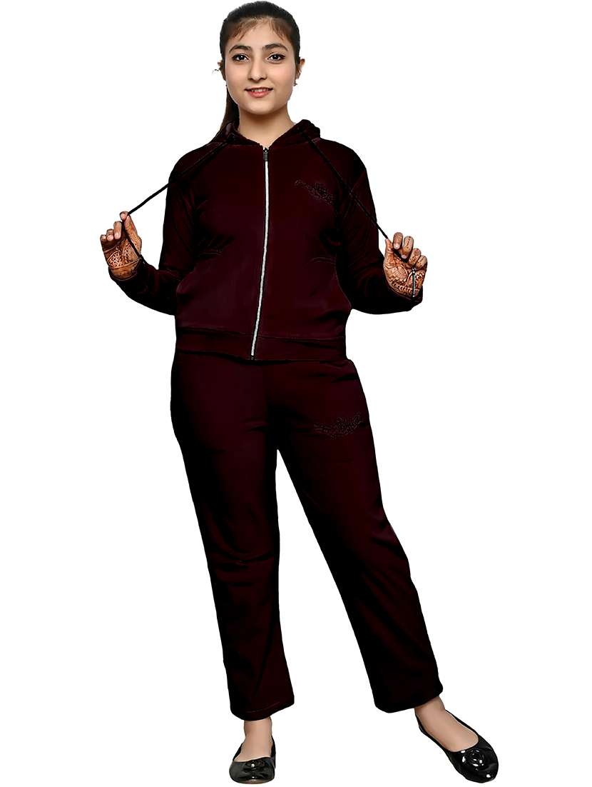 girls solid top & bottom set