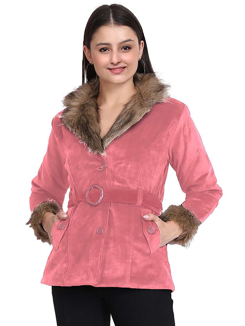 pink faux fur jacket - 19899855 - Zoom Image - 0