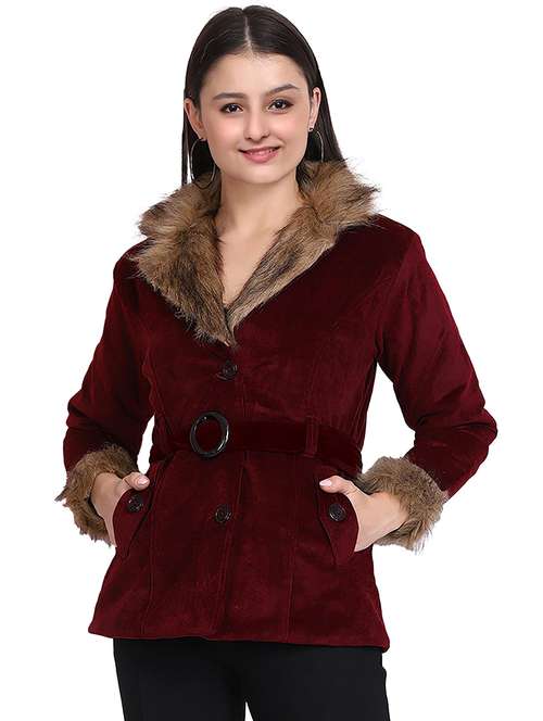 red faux fur jacket - 19899856 -  Standard Image - 0