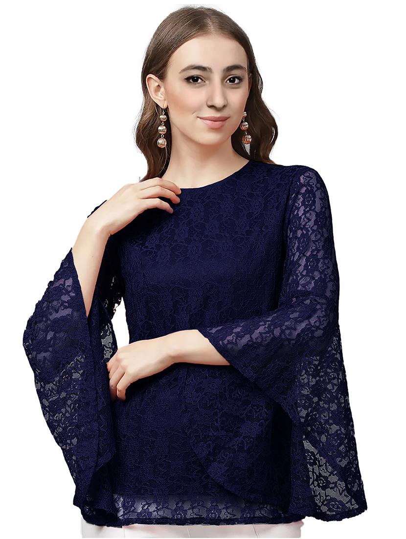women's straight round neck top - 19900013 - Zoom Image - 0