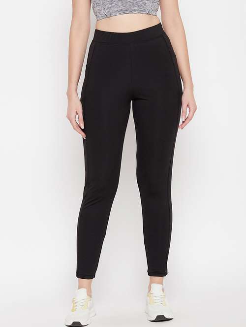 black solid nylon jegging - 19902800 -  Standard Image - 0