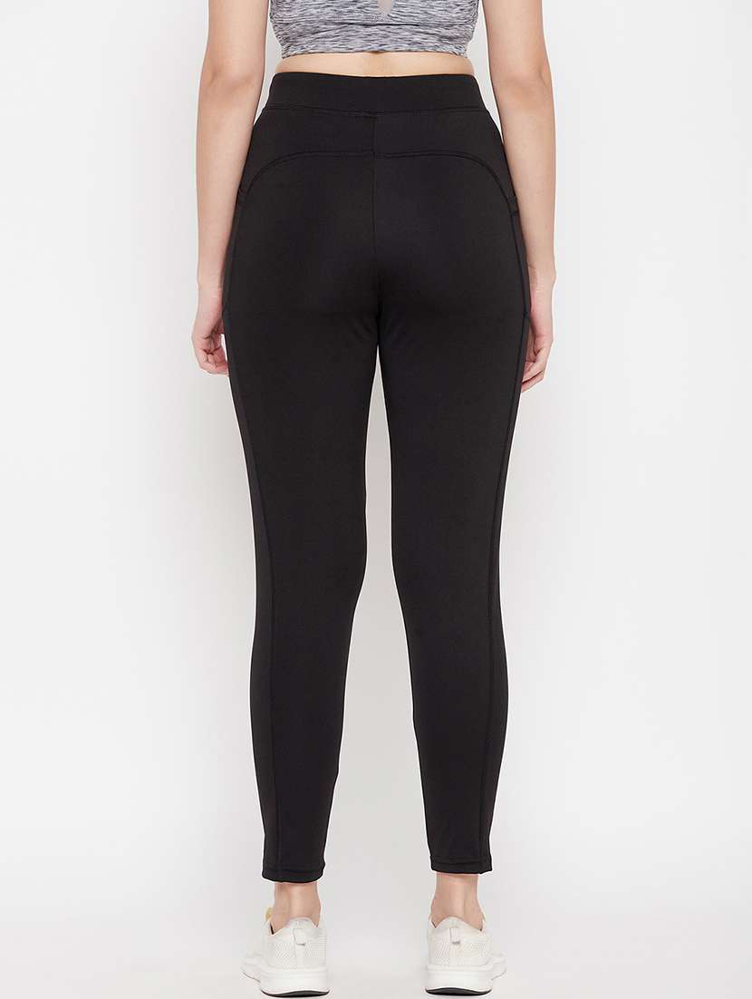 black solid nylon jegging - 19902800 - Standard Image - 3