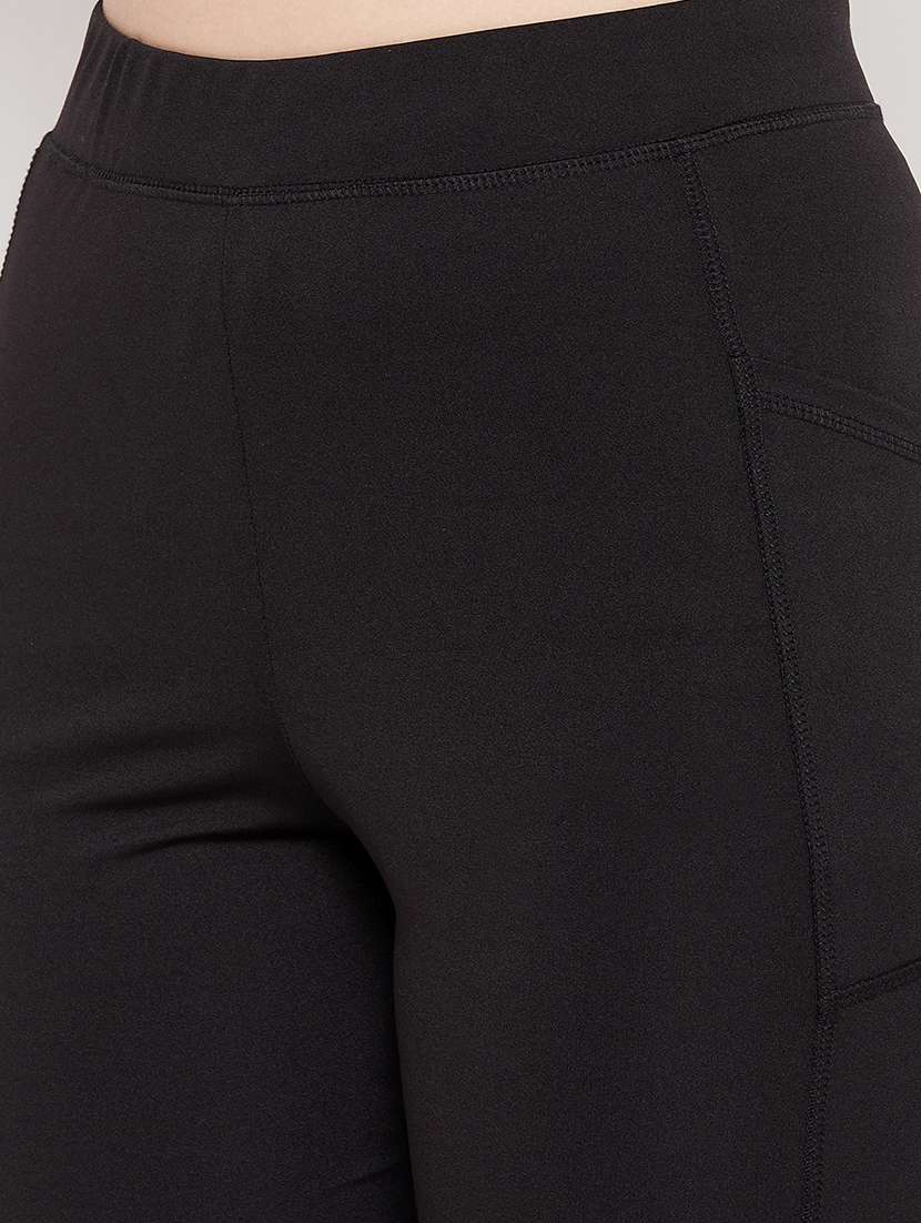 black solid nylon jegging - 19902800 - Standard Image - 5