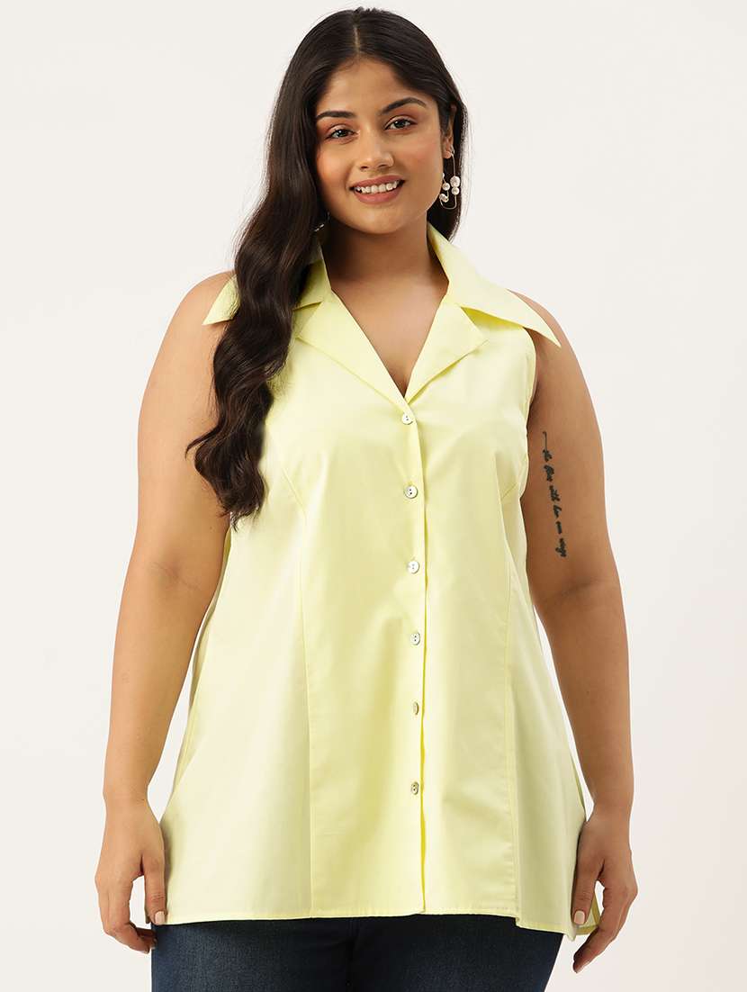 women's straight collared top - 19902917 - Zoom Image - 0