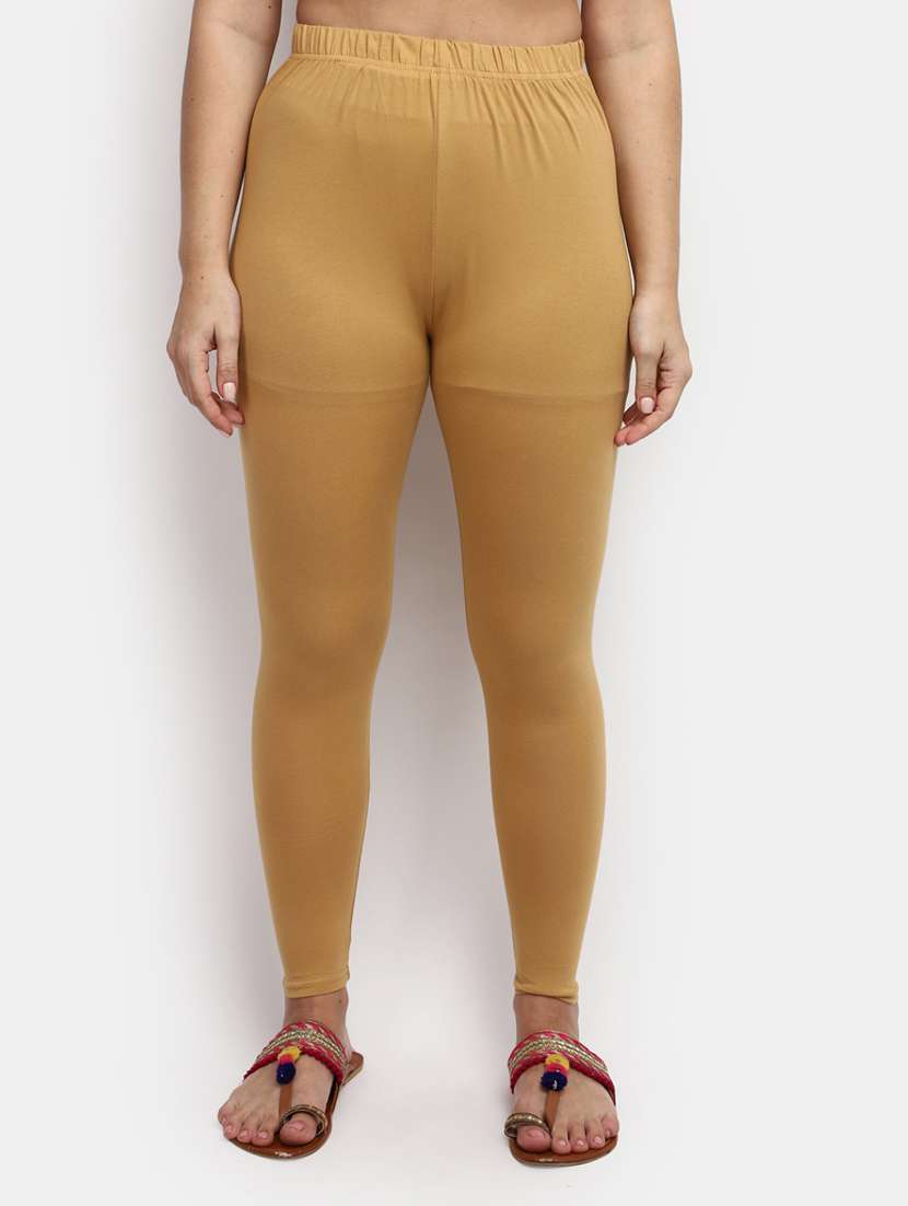beige cotton leggings