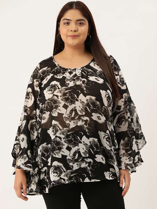 women's floral print round neck top - 19903619 -  Standard Image - 0