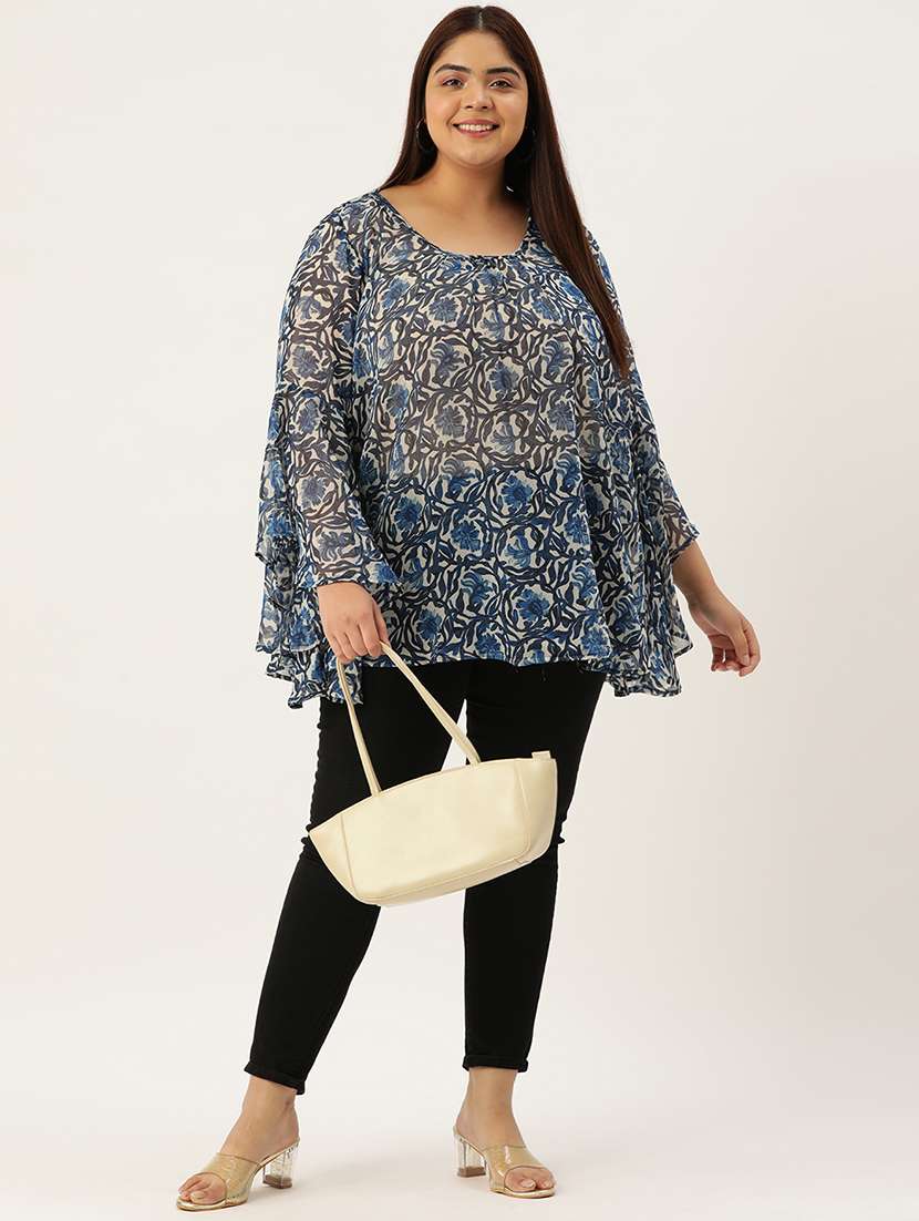 women's a line round neck top - 19903624 - Standard Image - 3