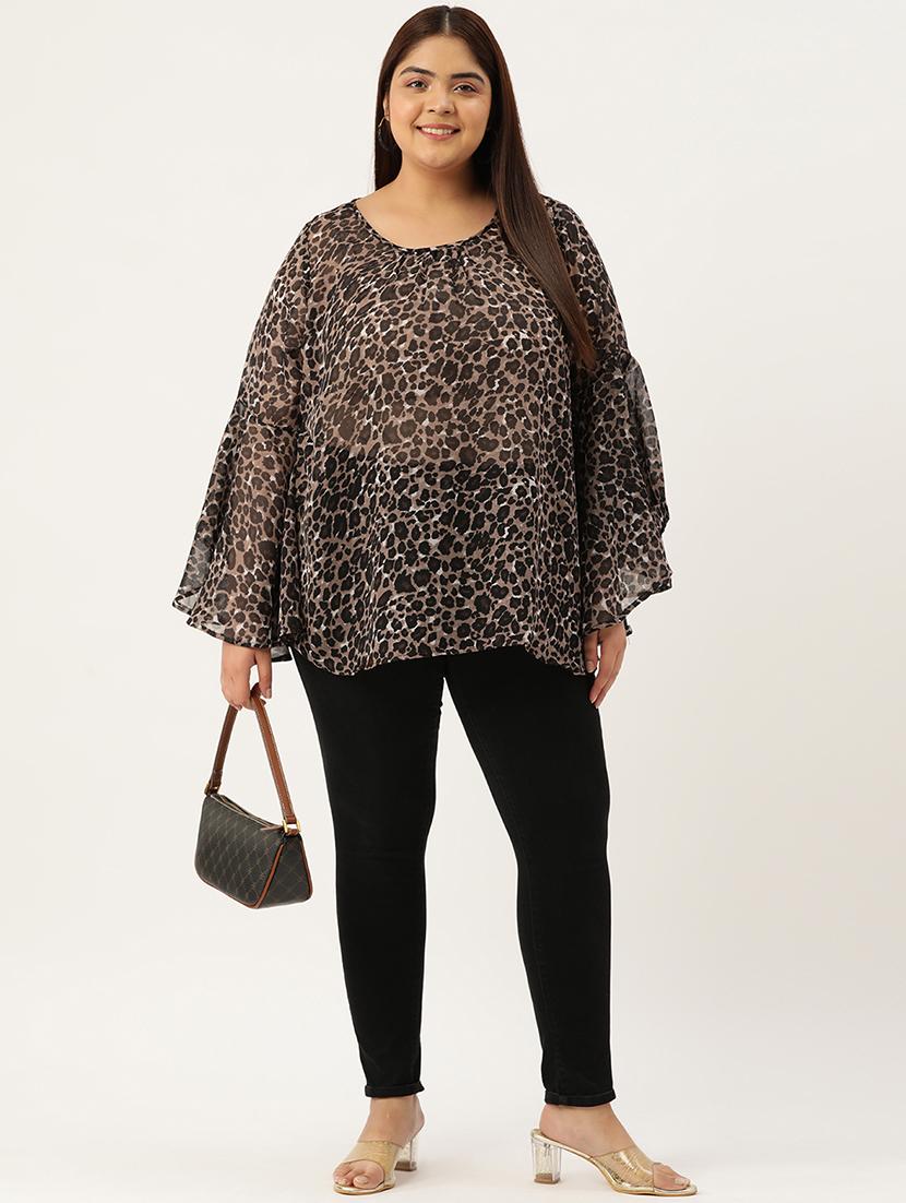 women's straight round neck top - 19903625 - Standard Image - 3