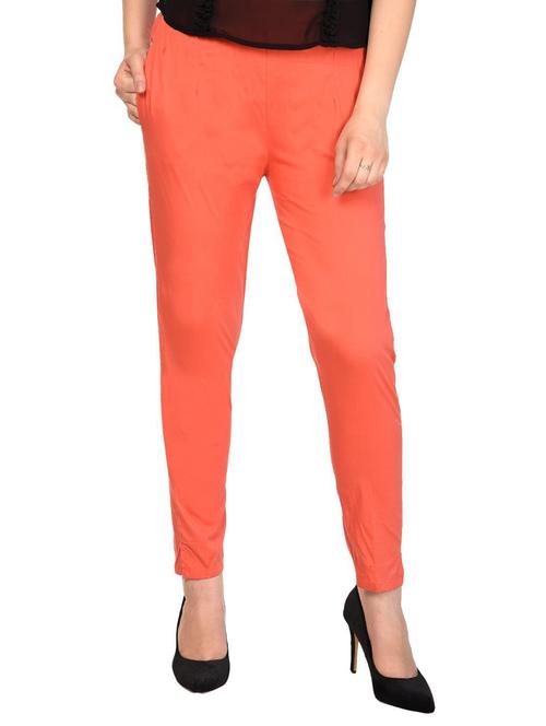 women mid-rise solid flat front trouser - 19904512 - Standard Image - 0
