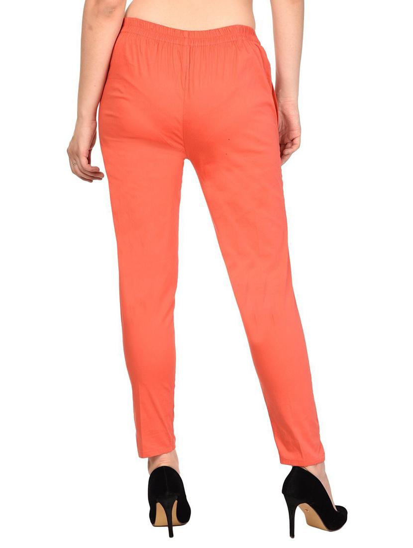 women mid-rise solid flat front trouser - 19904512 - Standard Image - 3