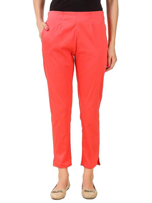 women mid-rise solid flat front trouser - 19904520 -  Standard Image - 0