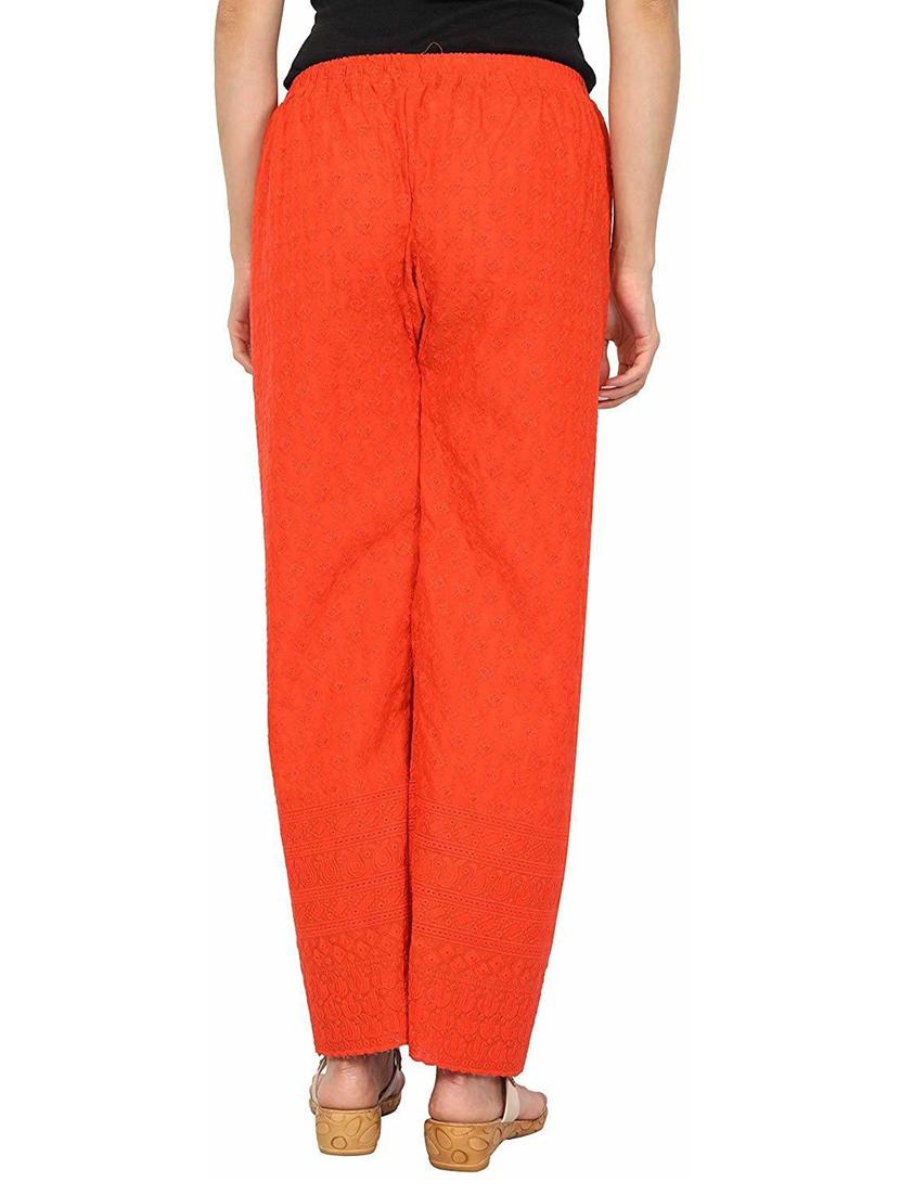 tonal embroidered orange palazzo - 19904994 - Standard Image - 3