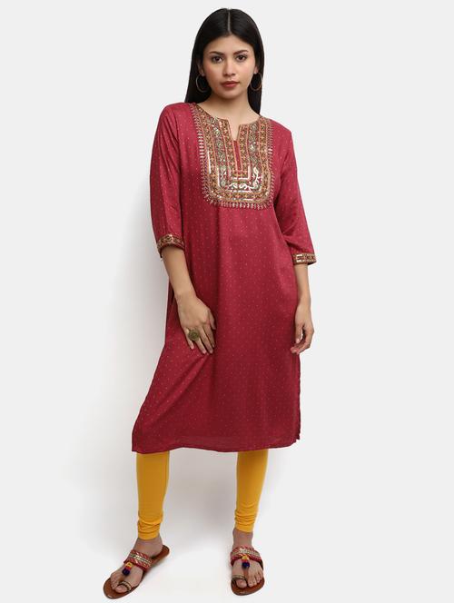 women's straight kurta - 19905039 - Standard Image - 0