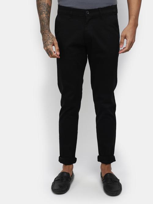 men solid mid rise chinos casual trouser - 19905255 -  Standard Image - 0