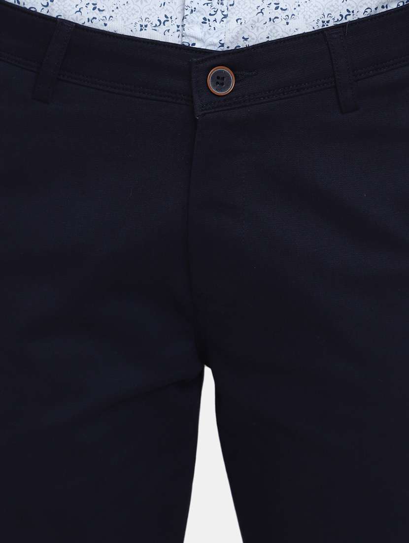 men solid mid rise chinos casual trouser - 19905272 -  Standard Image - 3